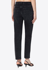 Washed Straight-Leg Jeans