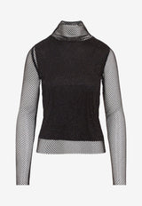 Gerarda Crystal Mesh Top