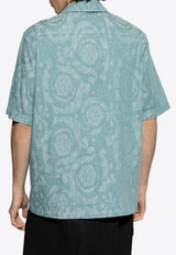Versace Barocco Jacquard Denim Shirt Blue 1007836 1A15031 1D910