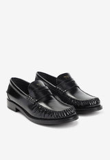 Brushed Leather Loafers