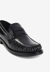 Brushed Leather Loafers