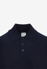 Long-Sleeved Cashmere Polo T-shirt