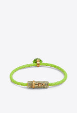 Versace Medusa Crystal Braided Bracelet Green 1009216 1A05169 1GF1V