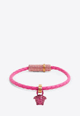 Versace Medusa Crystal Braided Bracelet Pink 1009216 1A05169 1PK3V