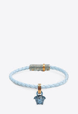 Versace Medusa Crystal Braided Bracelet Light Blue 1009216 1A05169 1V95V