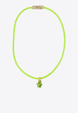 Versace Medusa Braided Leather Necklace Green 1009217 1A05169 1GF1V