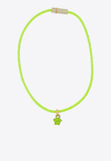 Versace Medusa Braided Leather Necklace Green 1009217 1A05169 1GF1V
