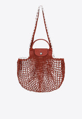 Longchamp Large La Pliage Mesh Handbag Terracotta 10121HGW/R_LONG-213