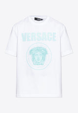 Versace Medusa Rock Print Crewneck T-shirt White 1013302 1A15083 1W000