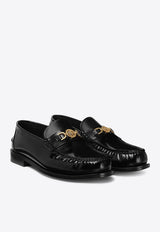 Versace Leather Medusa 95 Loafers Black