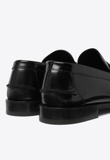 Versace Leather Medusa 95 Loafers Black