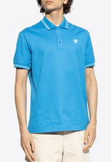 Versace Medusa Embroidered Polo T-shirt Blue 1013910 1A09860 1VG20