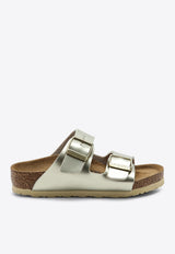 Birkenstock Kids Girls Arizona Birko-Flor Buckle Straps Sandals Gold 1014841LE/Q_BIRKE-MG
