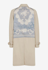 Versace Barocco Sea Print Single-Breasted Trench Coat Beige 1015700 1A11025 5E360