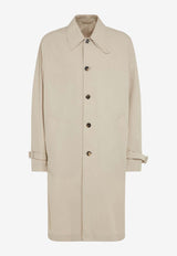 Versace Barocco Sea Print Single-Breasted Trench Coat Beige 1015700 1A11025 5E360