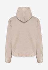 ROA Logo Embroidered Hooded Sweatshirt Beige RBMW0397FA280_BEG0002_OneColor_31183788