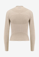 ROA Wavy Stretch Knit Top Beige RBWW022YA10_BEG0002_OneColor_31183784