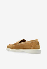Logo Suede Loafers