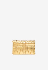 Mini Kleio Metallic Quilted Crossbody Bag
