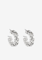 Versace Logo Hoop Earrings 1019656 1A00620-3J030