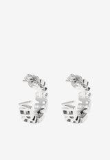Versace Logo Hoop Earrings 1019656 1A00620-3J030