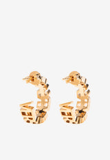 Versace Logo Hoop Earrings 1019656 1A00620-3J000