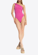 Safety Pin One-Shoulder One-Piece Swimsuit