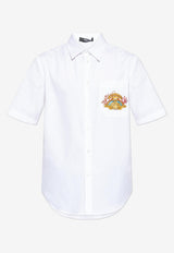 Embroidered Medusa Short-Sleeved Shirt
