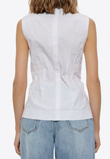 Sleeveless Poplin Top