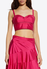 Corset Silk Cropped Top