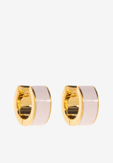 Kira Enameled Hoop Earrings