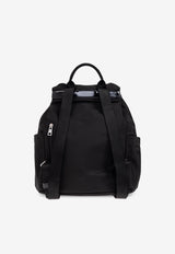 Tory Burch Virginia Logo Plaque Backpack Black 169165 0-001
