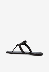 Miller Leather T-strap Flat Sandals
