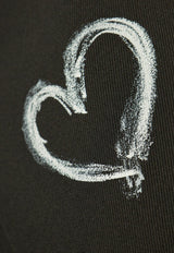 Coat with heart-shaped print