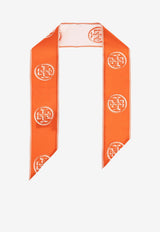 T Monogram Silk Ribbon Tie