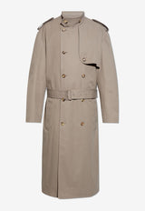Moschino Double-Breasted Trench Coat 251ZZ V0605 0213-0082