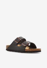 Birkenstock Arizona Double-Strap Leather Slides Brown 51103 0-DARK BROWN