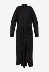 Moschino Maxi Shirt Dress with Waist-Tie 251E A0420 0549-0555