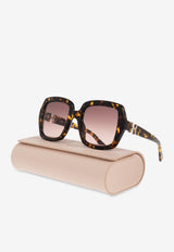 Chloé Marcie Square Sunglasses Burgundy CH0301S 0-002