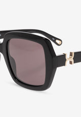Chloé Marcie Square Sunglasses Gray CH0301S 0-001