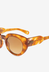 Chloé Gayia Cat-Eye Sunglasses Brown CH0311S 0-005