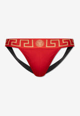Versace Greca Border Jockstrap AUU01017 1A10011-A9X2