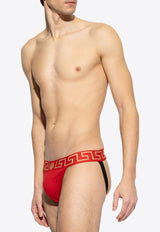 Versace Greca Border Jockstrap AUU01017 1A10011-A9X2