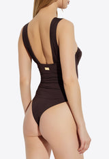 Logo Tag One-Piece Swimsuit
