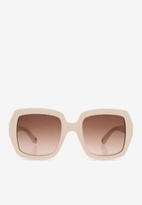 Chloé Marcie Square Sunglasses Brown CH0301S 0-003
