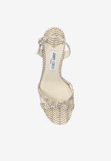 Elsy 70 Python Print Leather Sandals