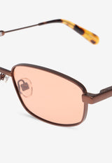 Jacquemus Sera Rectangular Sunglasses Pink JAC121 0-C2SUN