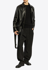 Loewe Leather shirt Black H526Y31L35 0-BLACK