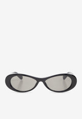Jacquemus Nuvola Oval Sunglasses Gray JAC135 0-C1SUN