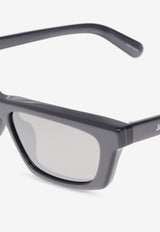 Jacquemus Trapezi Rectangular Sunglasses Gray JAC136 0-C2SUN